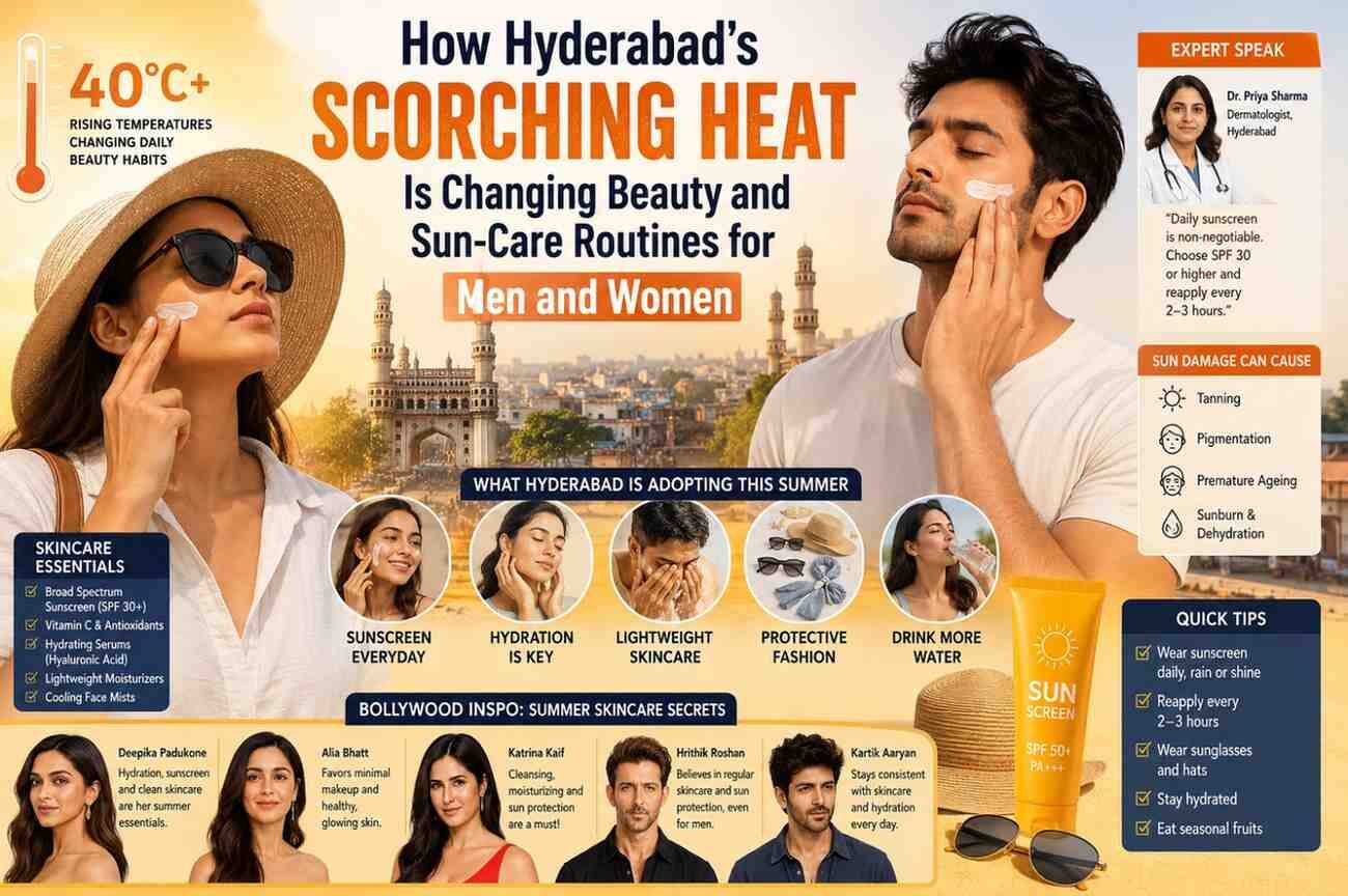 How Hyderabad's scorching heat is changing beauty and sun-care routines for men and women