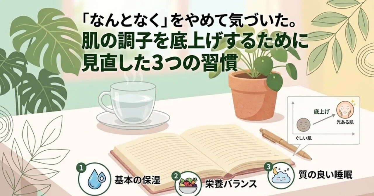 I stopped doing things 'just because' and realized something. 3 habits I reviewed to improve my skin condition｜みー
